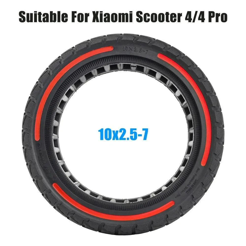 10x2.5-7 Electric Scooter Honeycomb Tire Tubeless Solid Tire Compatible for Xiaomi Scooter 4/4 Pro Electric Scooter