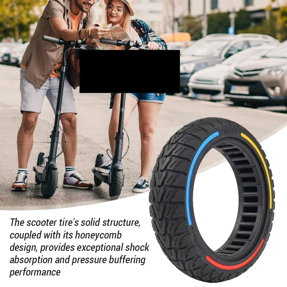 10x2.5-7 Electric Scooter Honeycomb Tire Tubeless Solid Tire Compatible for Xiaomi Scooter 4/4 Pro Electric Scooter