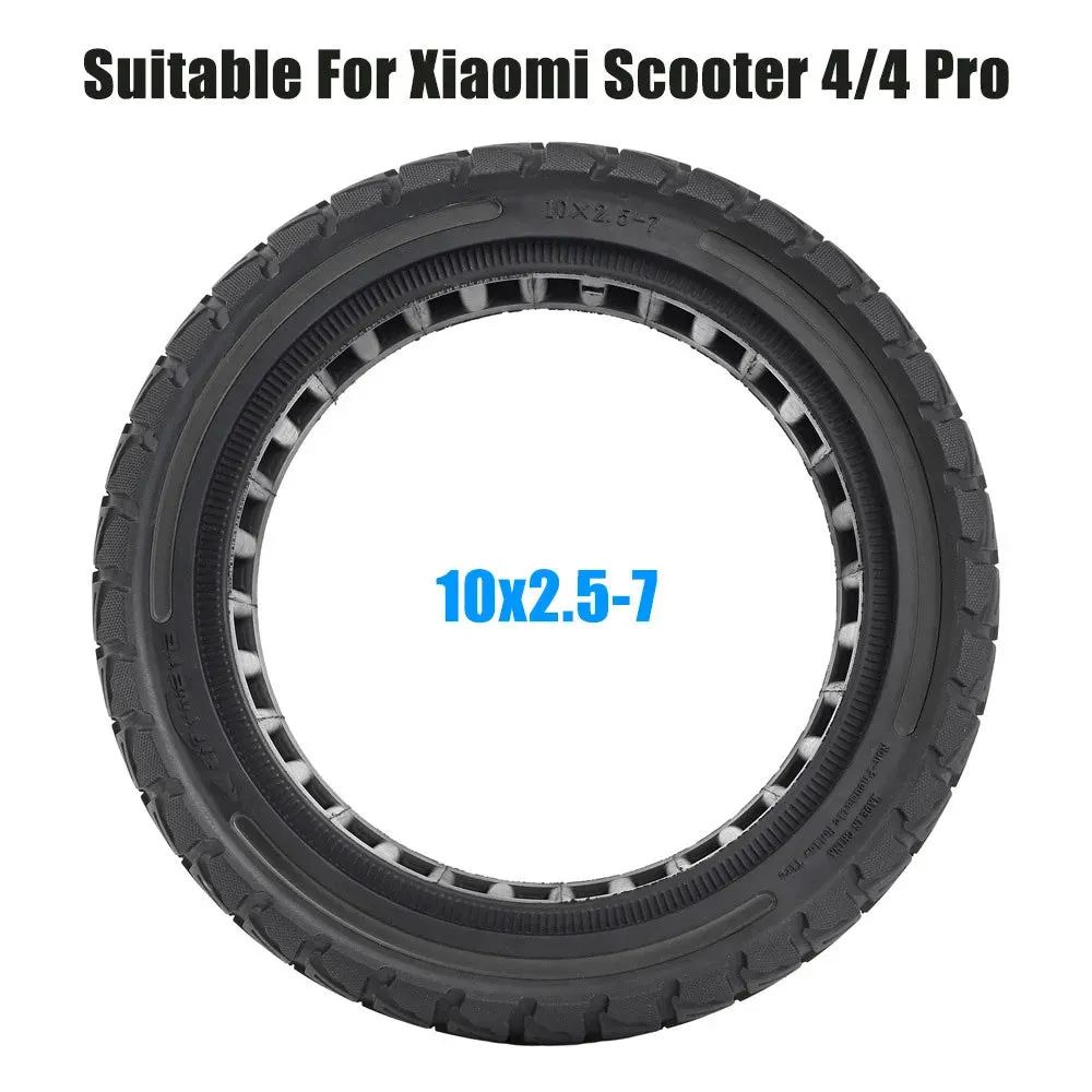 10x2.5-7 Electric Scooter Honeycomb Tire Tubeless Solid Tire Compatible for Xiaomi Scooter 4/4 Pro Electric Scooter