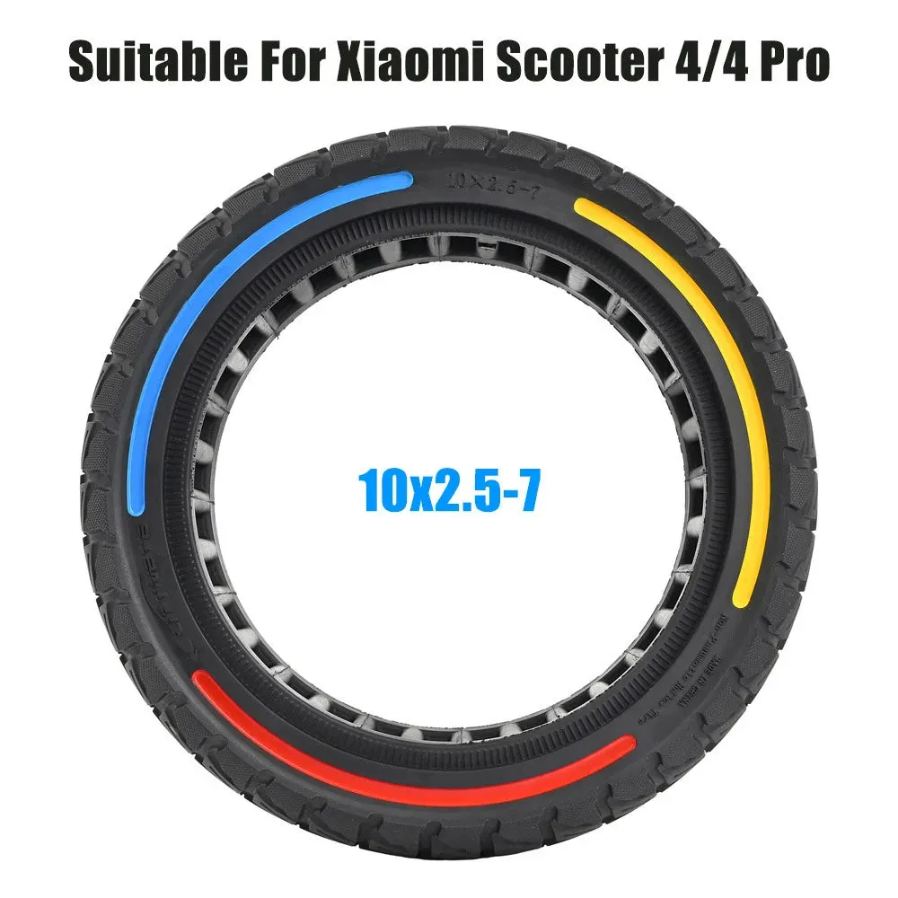 10x2.5-7 Electric Scooter Honeycomb Tire Tubeless Solid Tire Compatible for Xiaomi Scooter 4/4 Pro Electric Scooter