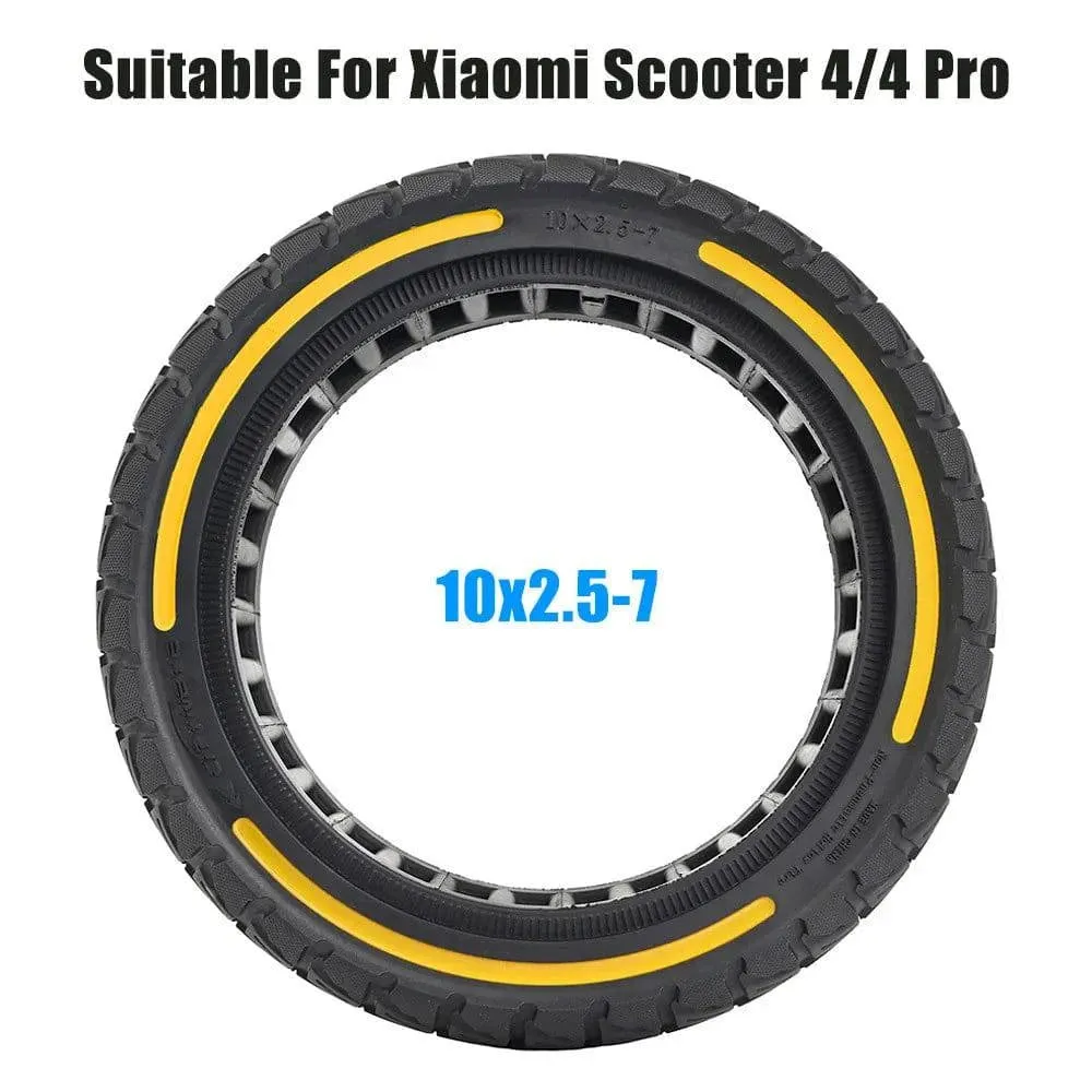 10x2.5-7 Electric Scooter Honeycomb Tire Tubeless Solid Tire Compatible for Xiaomi Scooter 4/4 Pro Electric Scooter