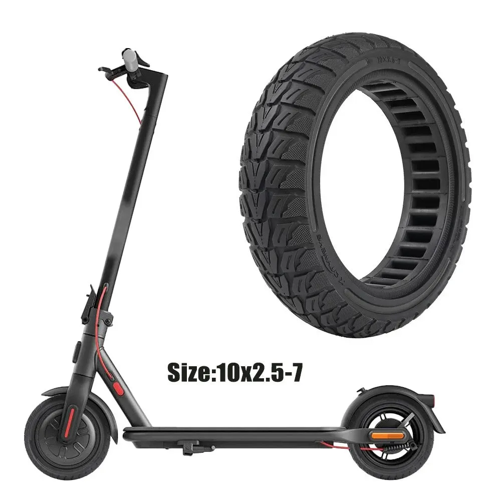 10x2.5-7 Electric Scooter Honeycomb Tire Tubeless Solid Tire Compatible for Xiaomi Scooter 4/4 Pro Electric Scooter