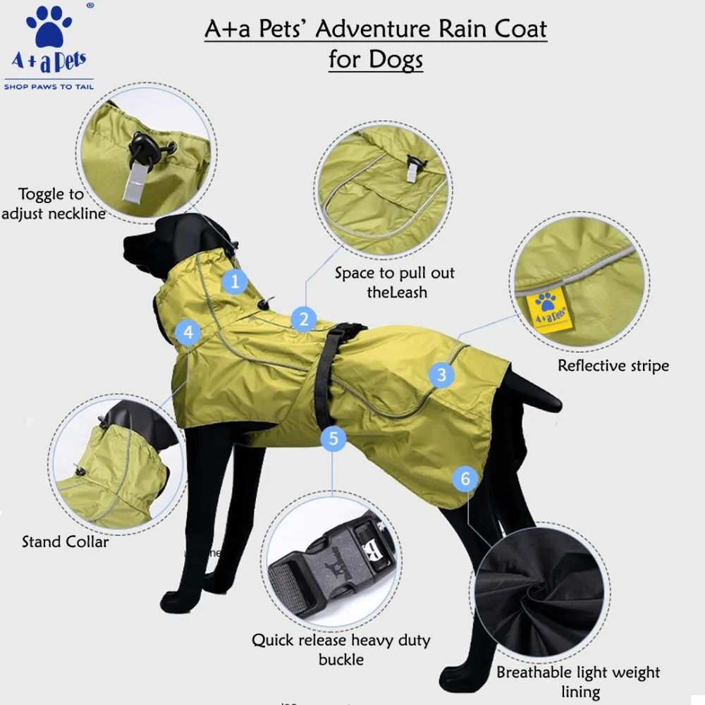 A Plus A Pets Adventure Raincoat for Dogs (Khaki)