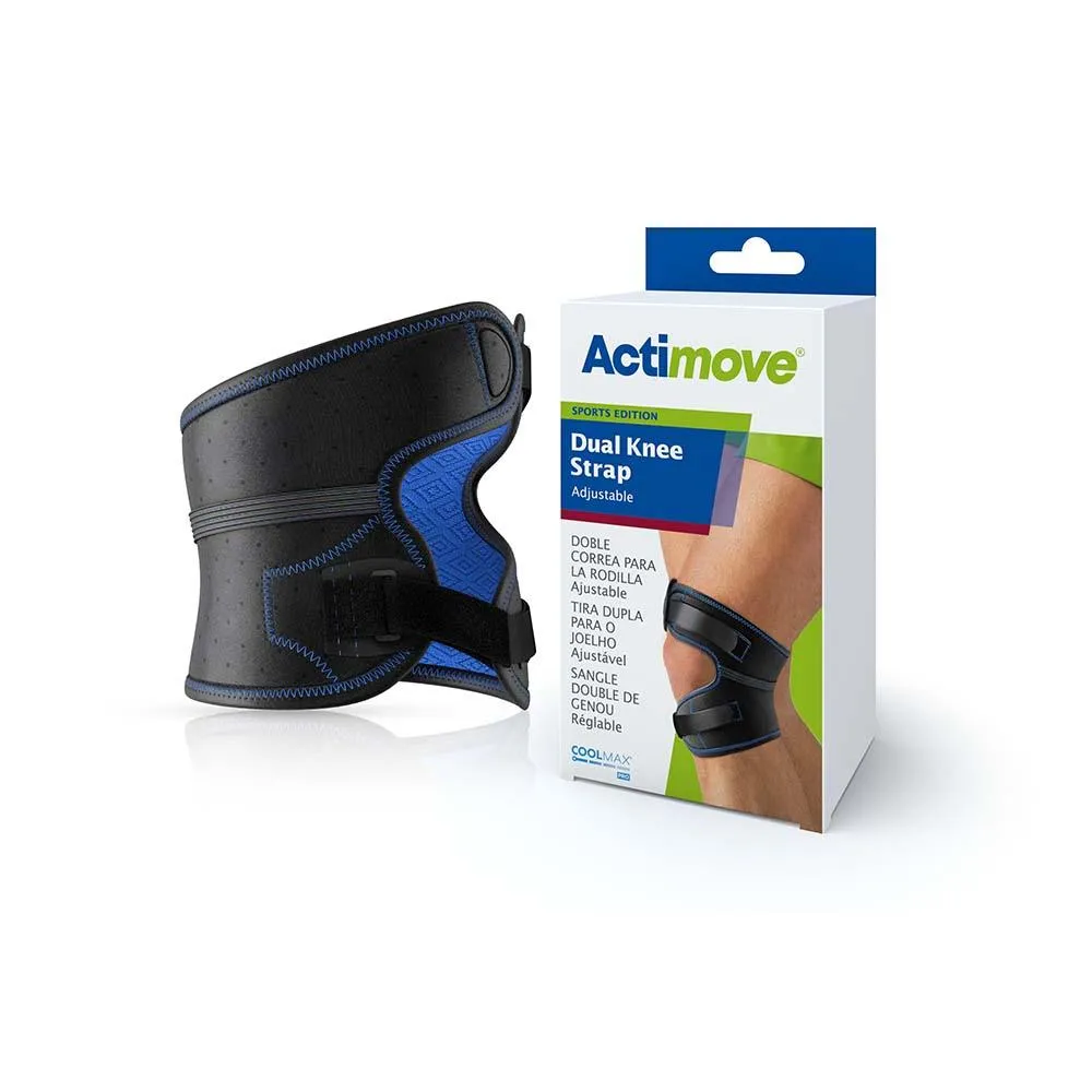 Actimove Sports Edition, Dual Knee Strap, Adjustable, Black