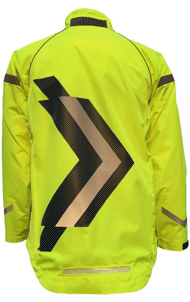 ArroWhere Men's Waterproof Plus LED Hi-Viz with Arrow Bike Jacket