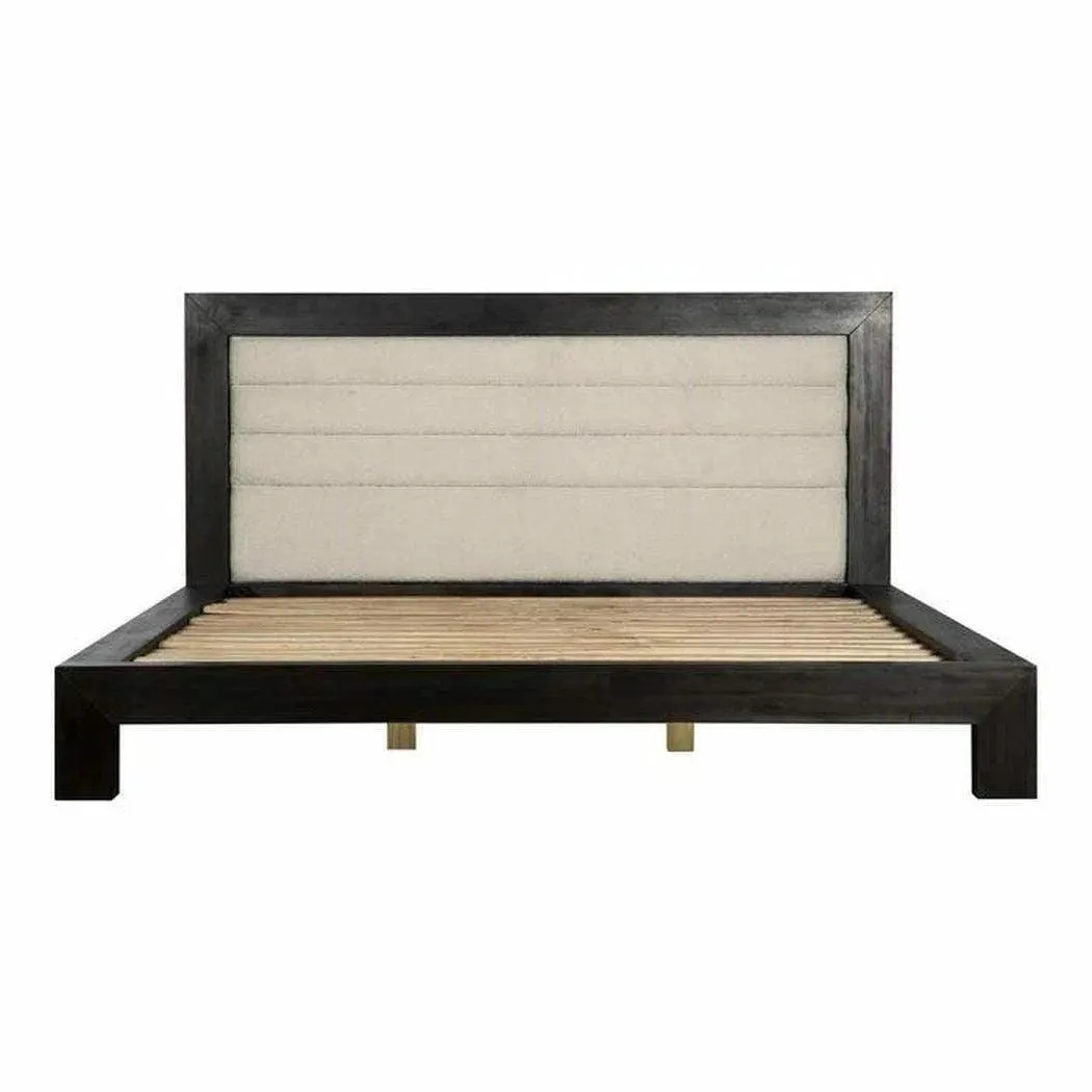 Ashcroft Stain Resistant Upholstered Gray Bed Frame