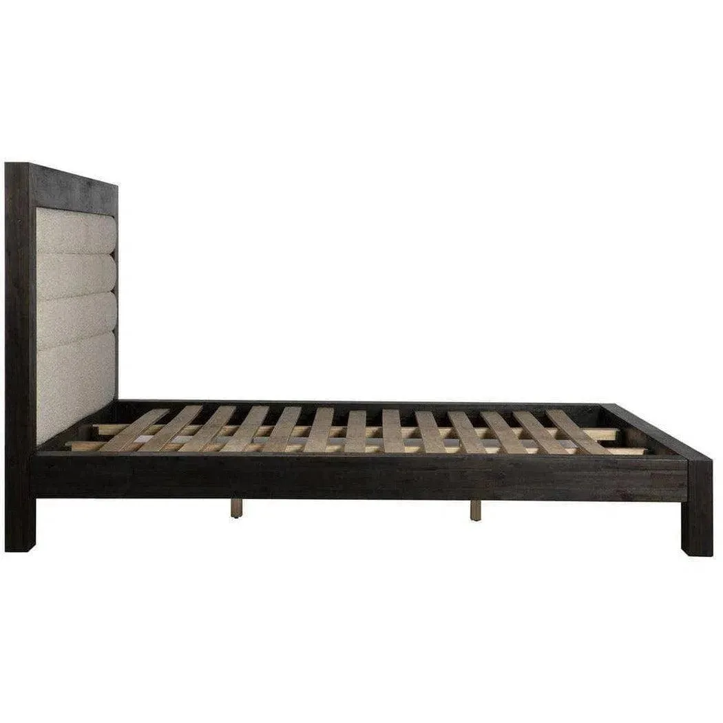 Ashcroft Stain Resistant Upholstered Gray Bed Frame