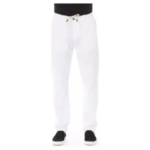 Baldinini Trend White Cotton Men Trouser