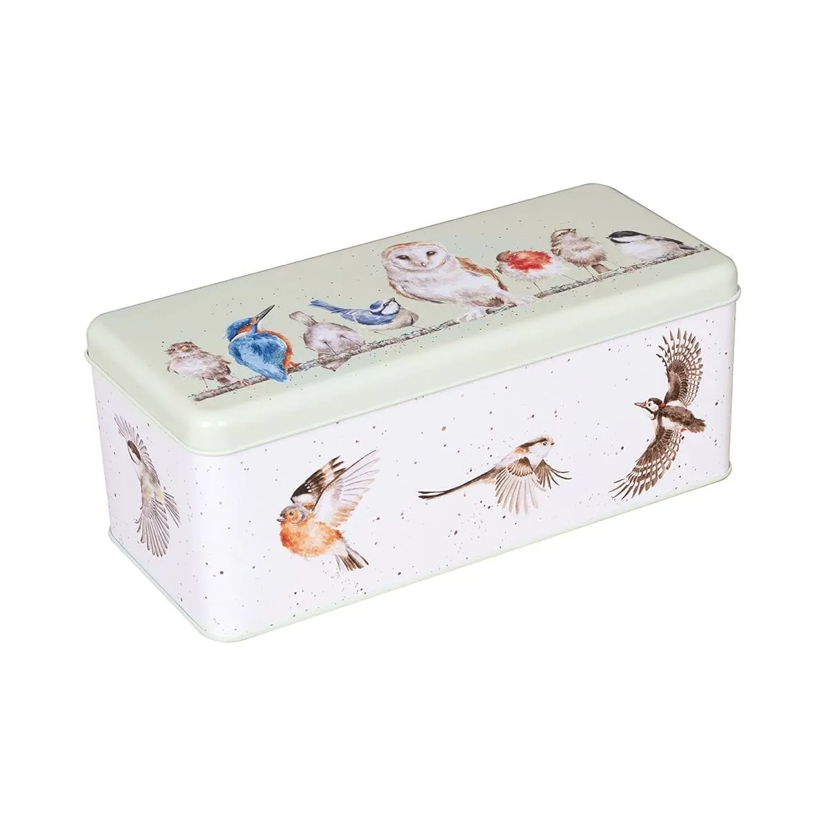 Bird Design Cracker Storage Tin