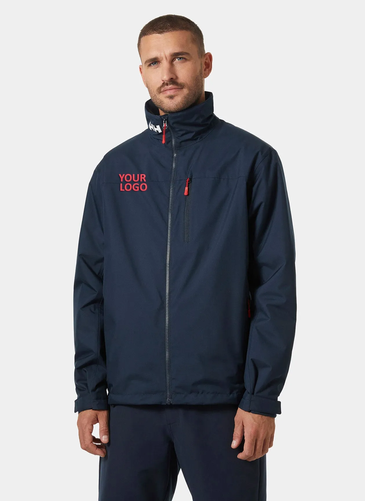 Helly Hansen Mens Crew Midlayer Custom Jackets 2.0, Navy