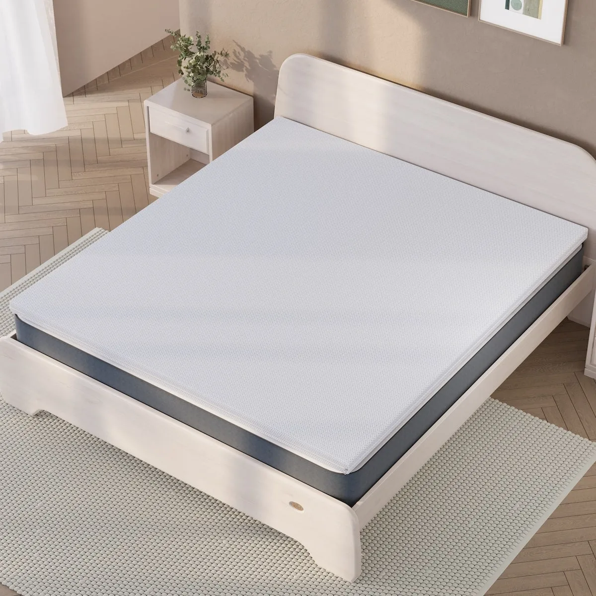 King Bed Airflow Mattress Topper 200 x 180 x 6cm