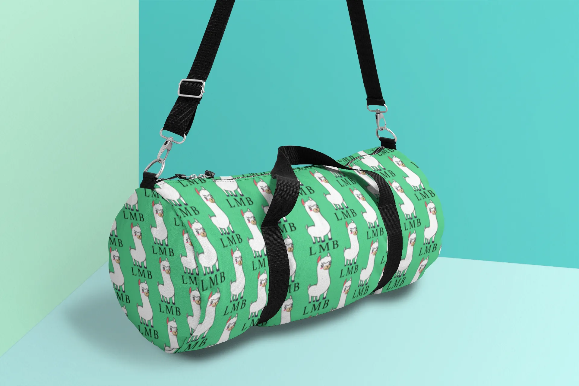 LMB Log  Duffel Bag- Mint Color