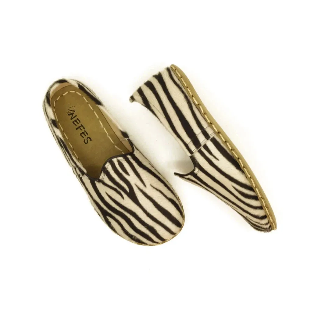 Men's Barefoot Grounding Shoes Zebra Patterned