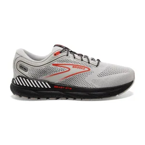 Men's Brooks Beast GTS 23 Running Shoe in Grey/Scarlet/Ebony