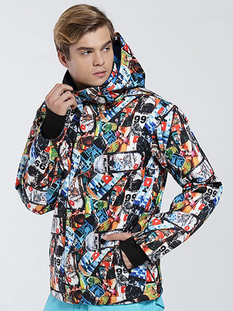 Men's High Windproof Technology Colorfull Printed Snowboard & Ski Jacket Wear