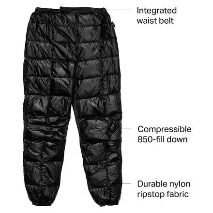 Men's Western Mountaineering Flash Down Pants, black