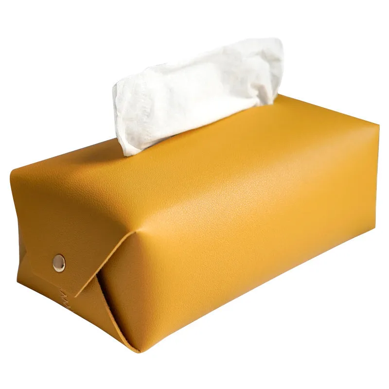 Minimalist Leather Tissue Box Cover, HG0135