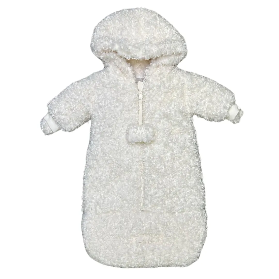 Off White Sherpa Teddy Bunting