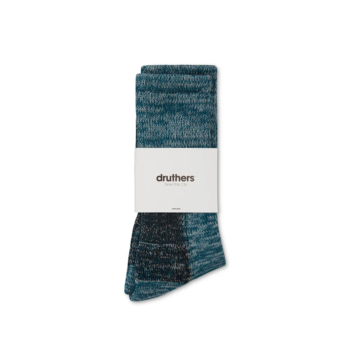 ORGANIC COTTON DEFENDER CREW SOCK - MARINE MELANGE