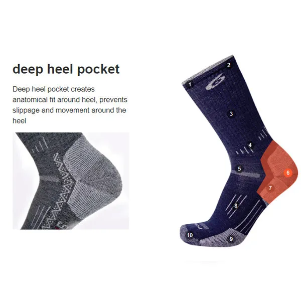 Point6 37.5 Hiking Essential Active Life Medium Crew Merino Sock