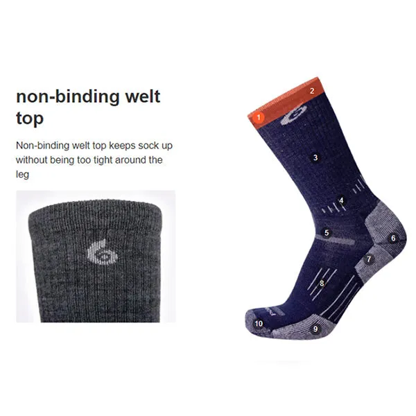 Point6 37.5 Hiking Essential Light Crew Merino Sock