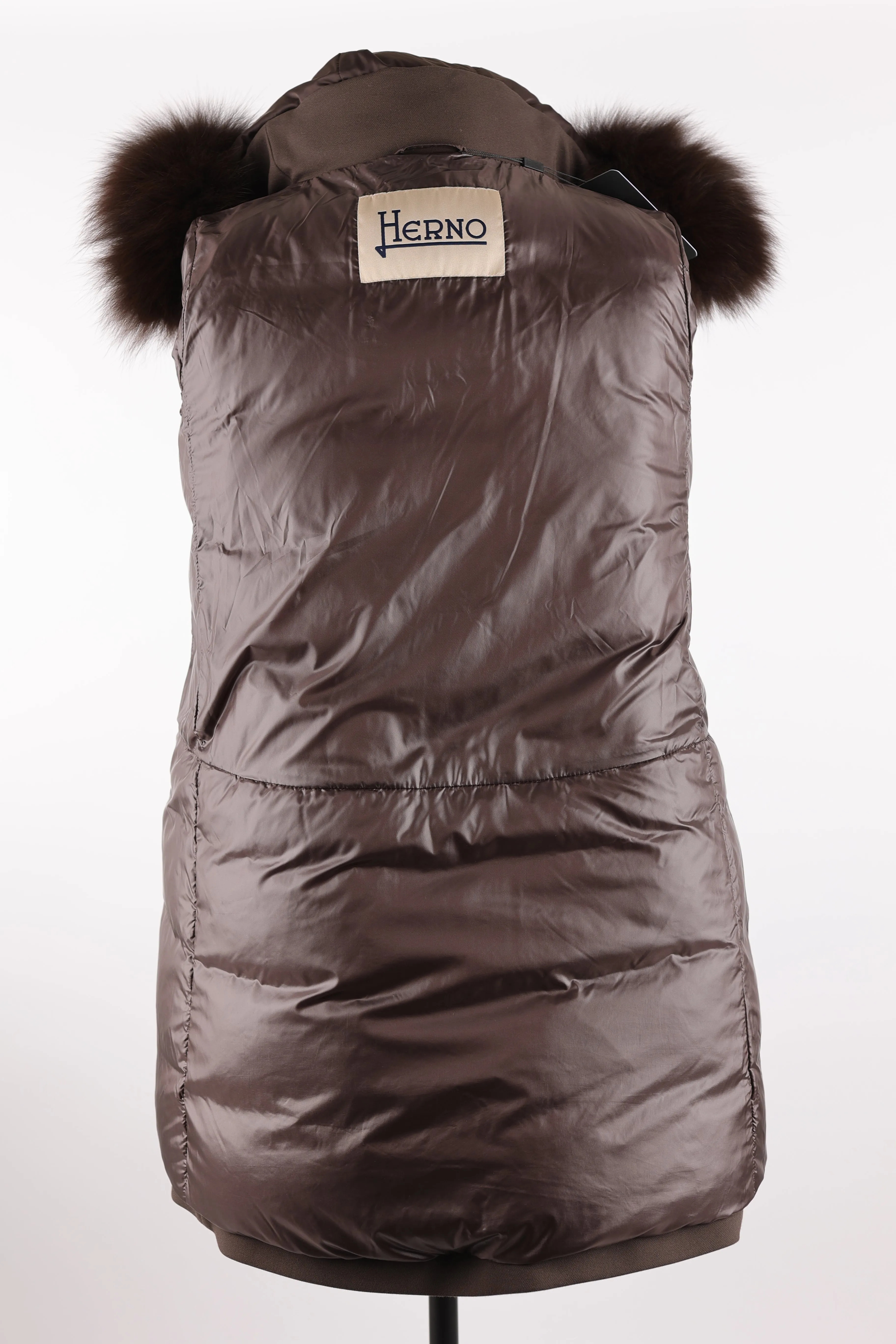 Quilted Down Parka W/  Fur Trim