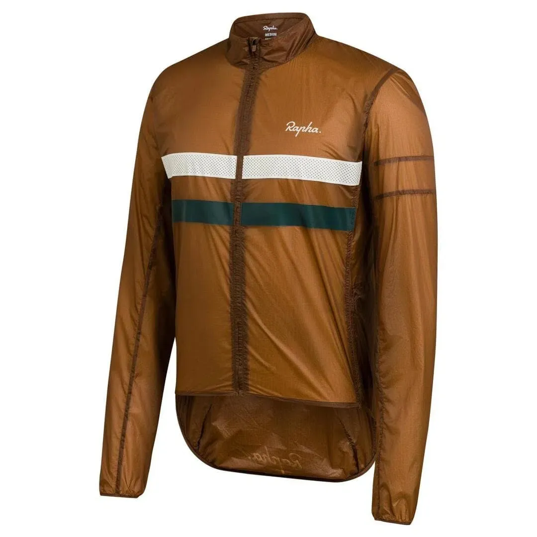 RAPHA Brevet Flyweight Wind Jacket - EMP Brown