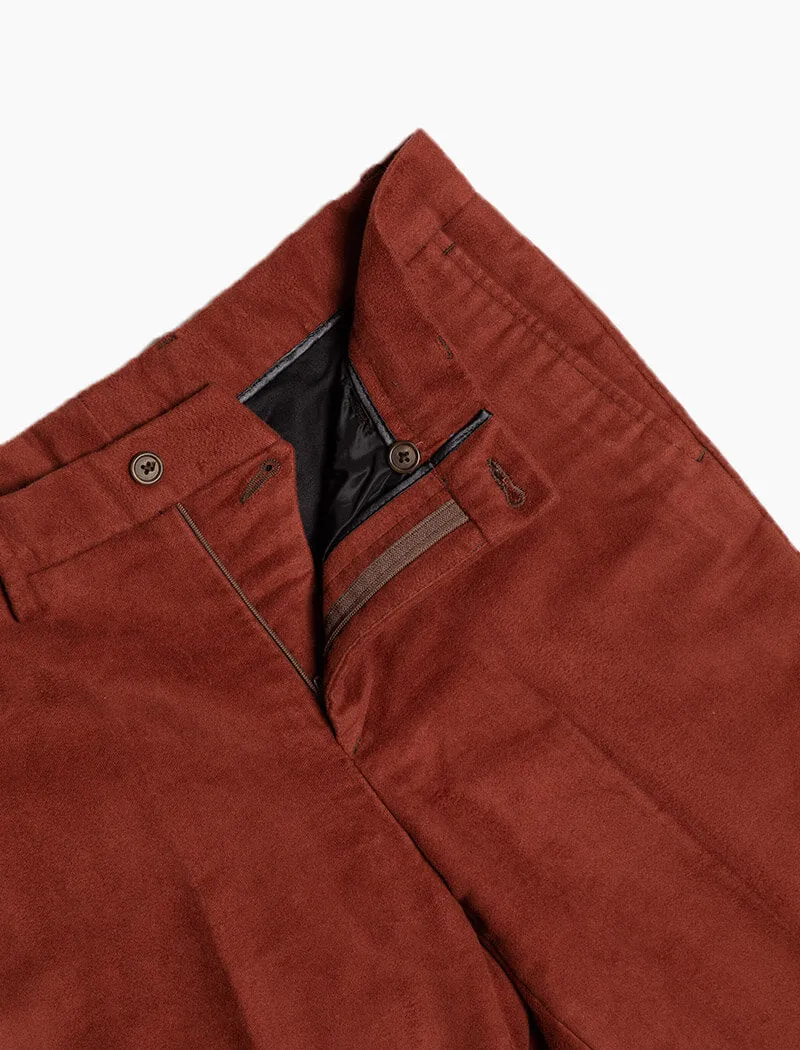 Rust Moleskin Comfort Trousers