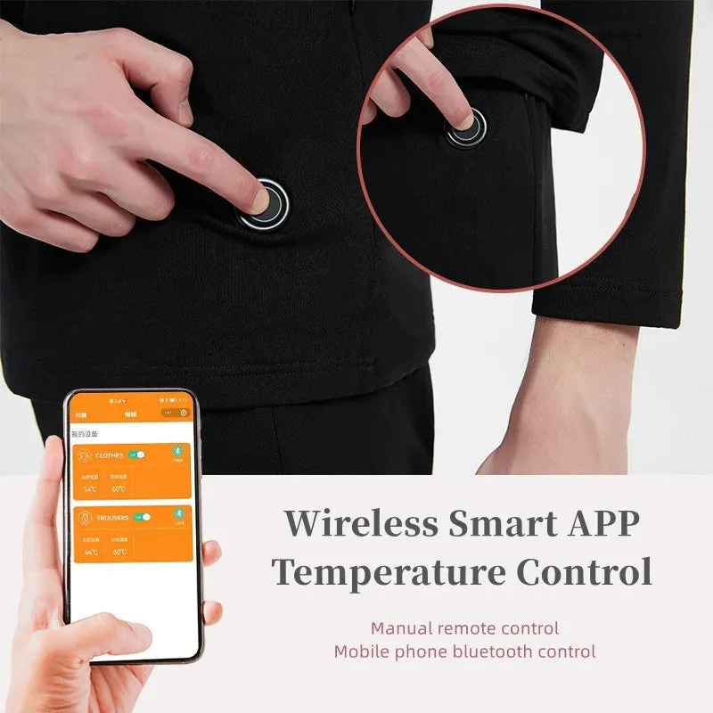 Smart Phone Control Temperature Ski Underwear