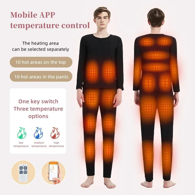 Smart Phone Control Temperature Ski Underwear