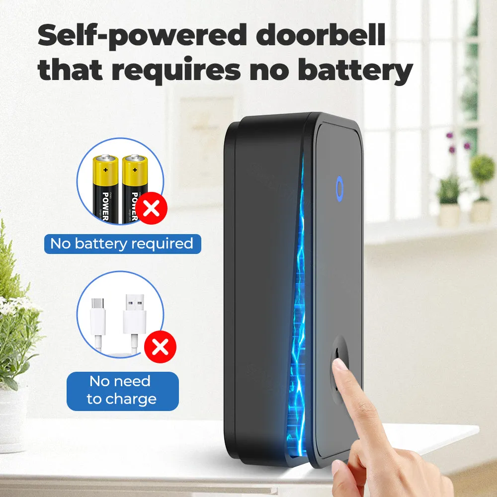 SMATRUL Self-Powered Wireless Doorbell, 1 transmitter   1 receiver