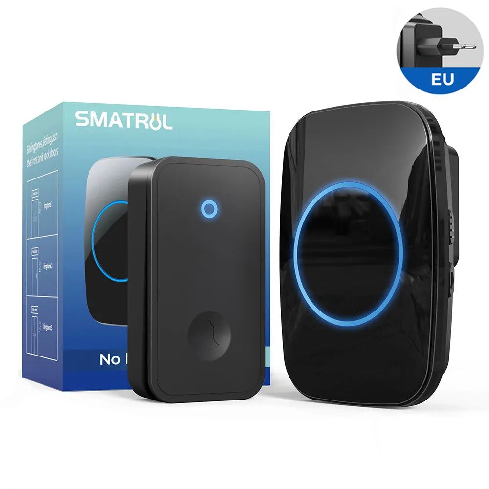 SMATRUL Self-Powered Wireless Doorbell, 1 transmitter   1 receiver