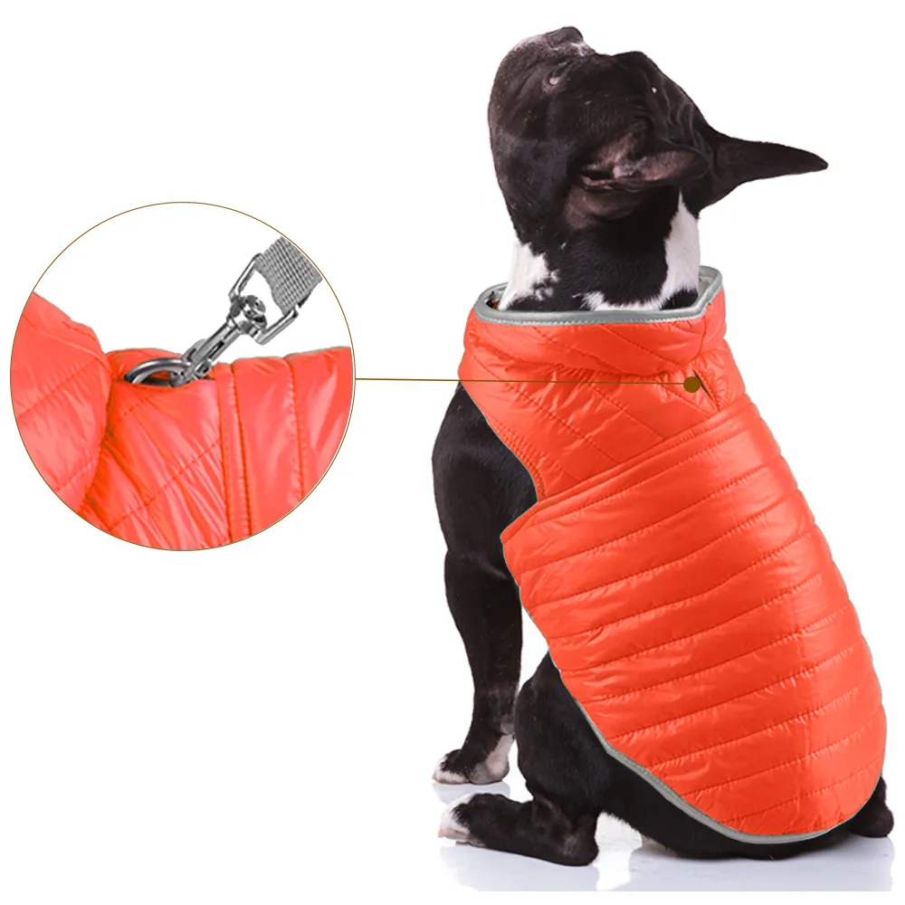 Talking Dog Club Double Trouble Reversible Jackets for Dogs (Orange/Brown)