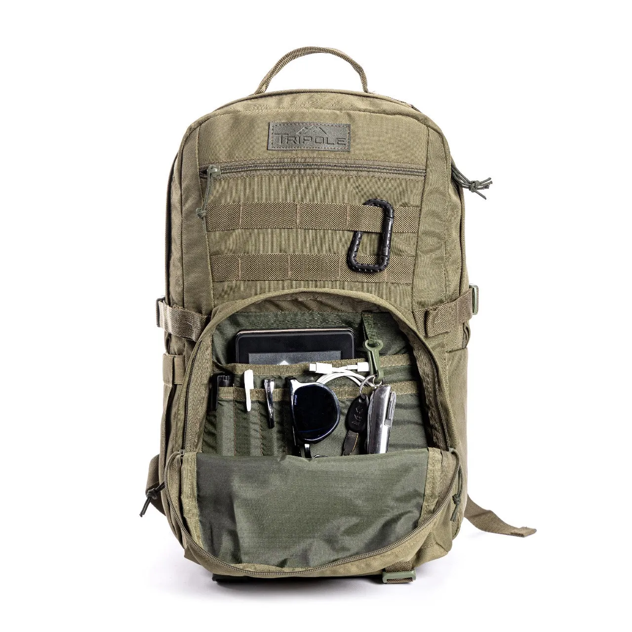 Tripole Captain 25Litres Tactical Backpack with MOLLE Webbing and Carabiner