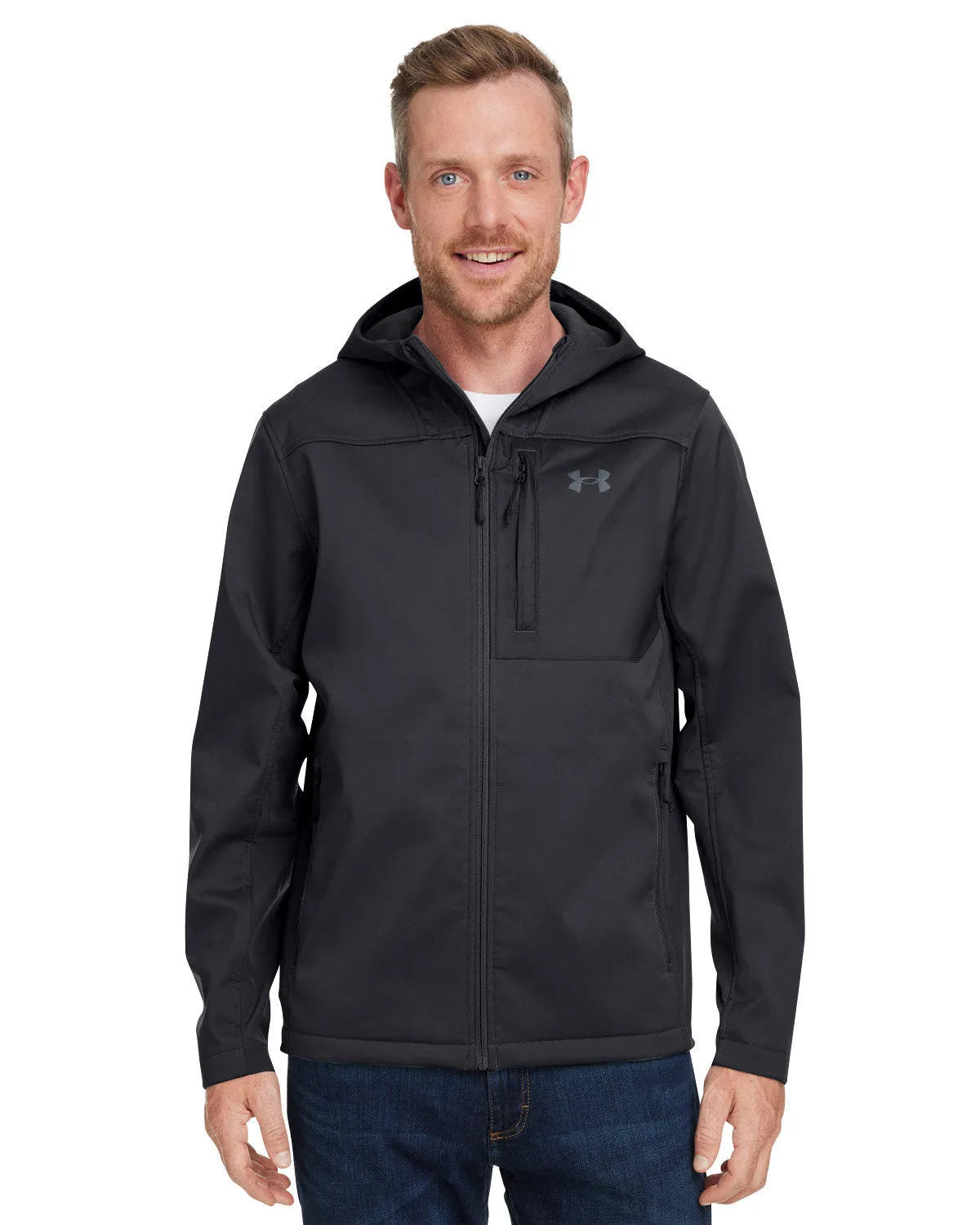 Under Armour Men's CGI Shield Hooded Branded Jackets, Black