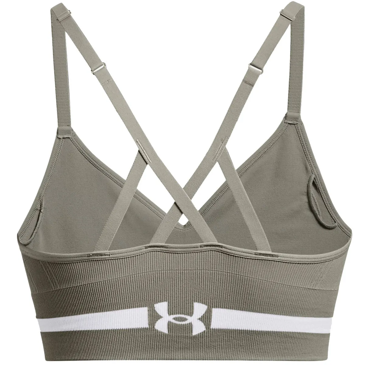 Under Armour Seamless Low Long Sports Bra - Womens - Grove Green/White