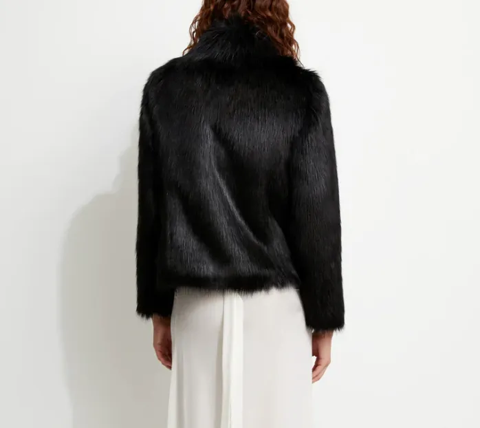 Unreal Fur Delicious Short Black Fur Jacket