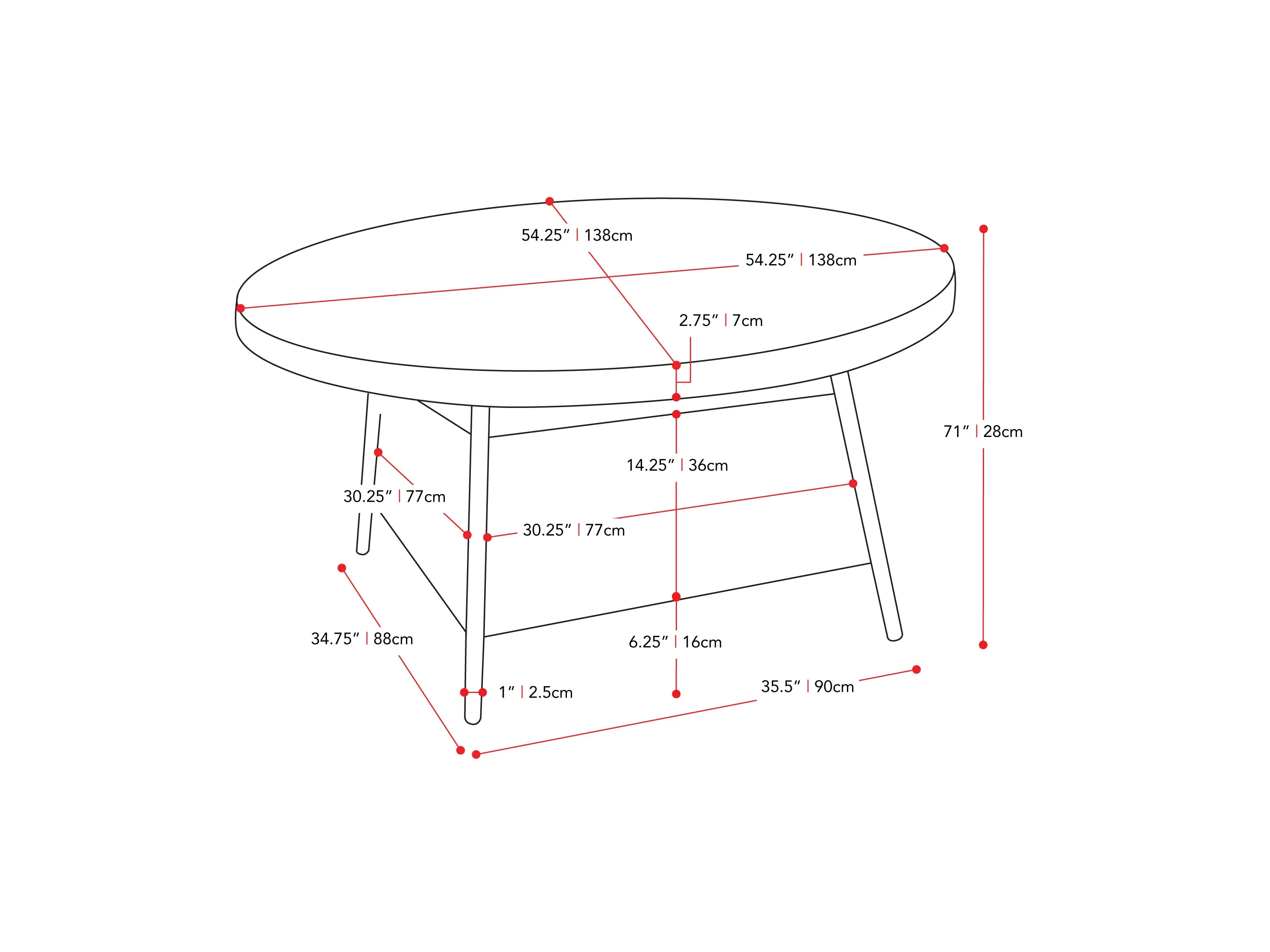 Weather Resistant Patio Dining Set - 7pcs