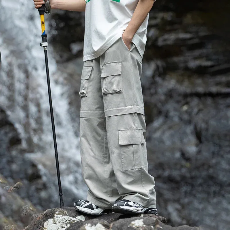 Wiaofellas  -  Brand Multiple Pockets Cargo Pants for Mans Baggy Spring New Outdoors Pants Mountaineering Classics Mens Clothing