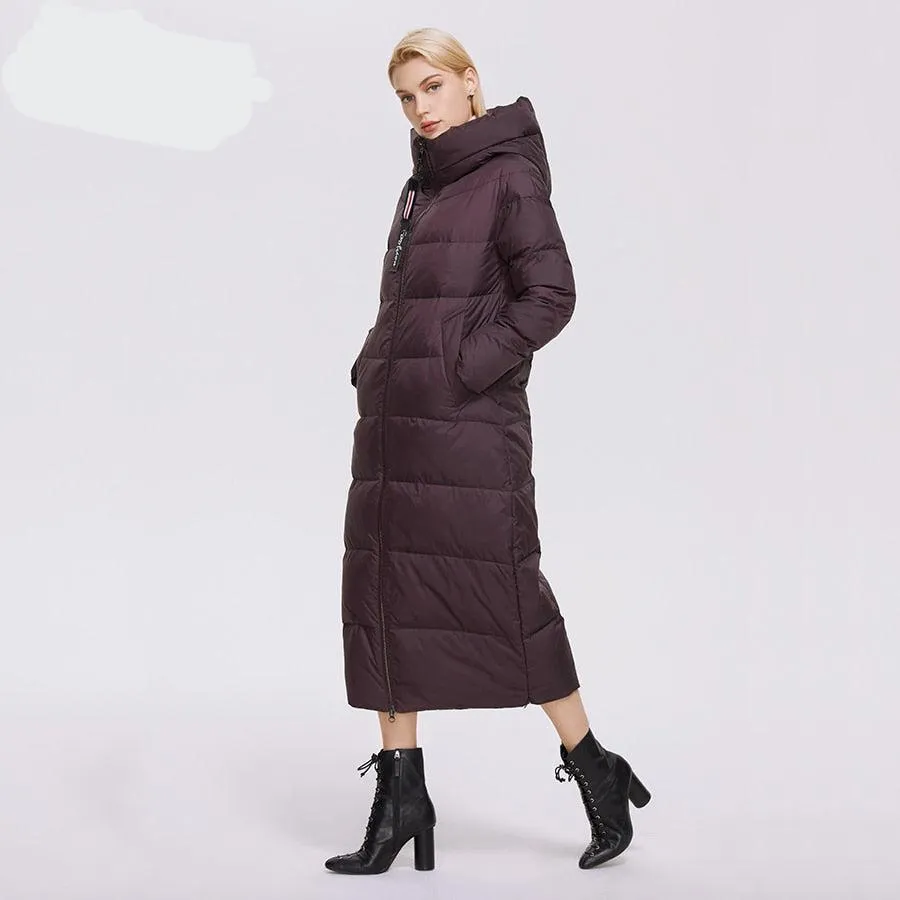 Winter Women's Outwear Parka Super Long Warm And Windproof Zipper Cotton Coat Winter Jackets