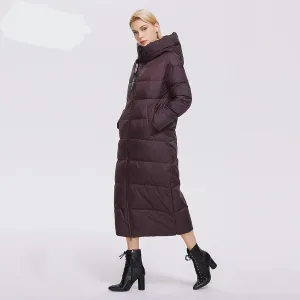 Winter Women's Outwear Parka Super Long Warm And Windproof Zipper Cotton Coat Winter Jackets