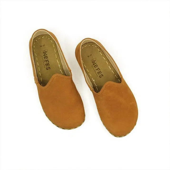 Women's Barefoot Shoes - Nubuck Orange